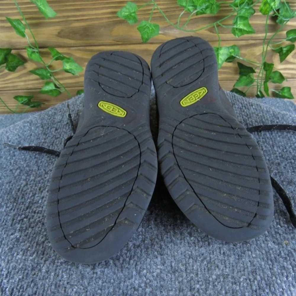 KEEN Sneaker  Boys Y 5 Medium Athletic Black‎ Leather Lace Up